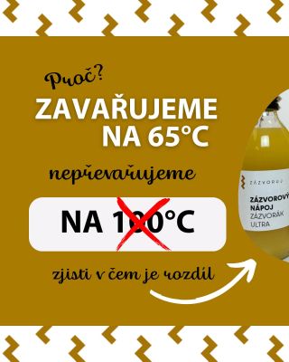 🌡️ PROČ 65°C ZACHRÁNÍ ÚČINOST VAŠEHO ZÁZVORU Tahle teplota není náhodná. Je výsledkem měsíců experimentování, studování a...
